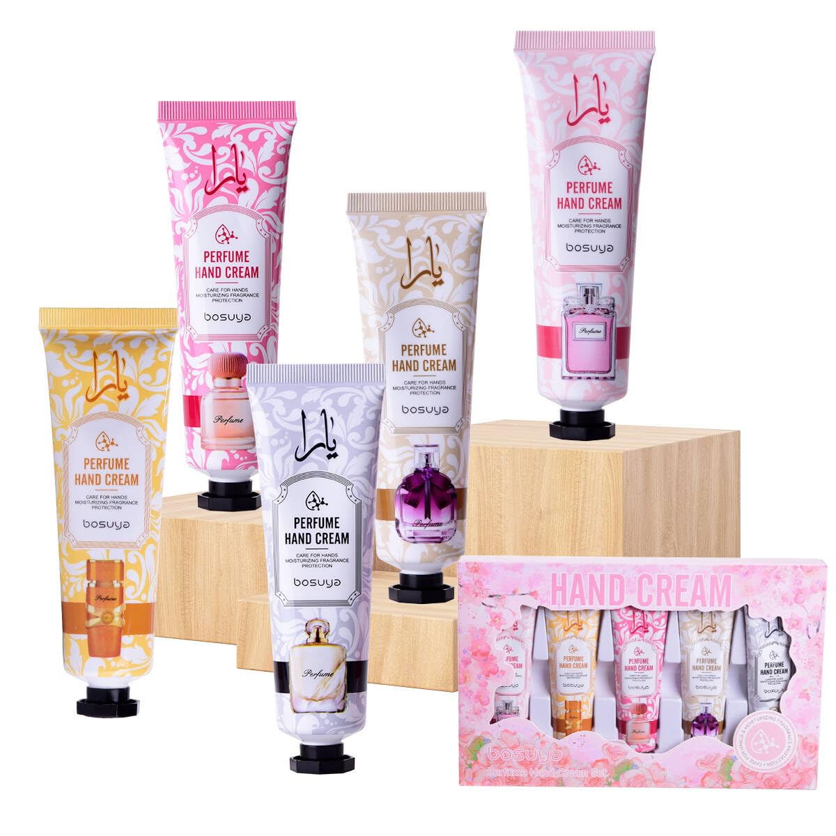 5-Piece Natural Plant Fragrance Hand Cream Set