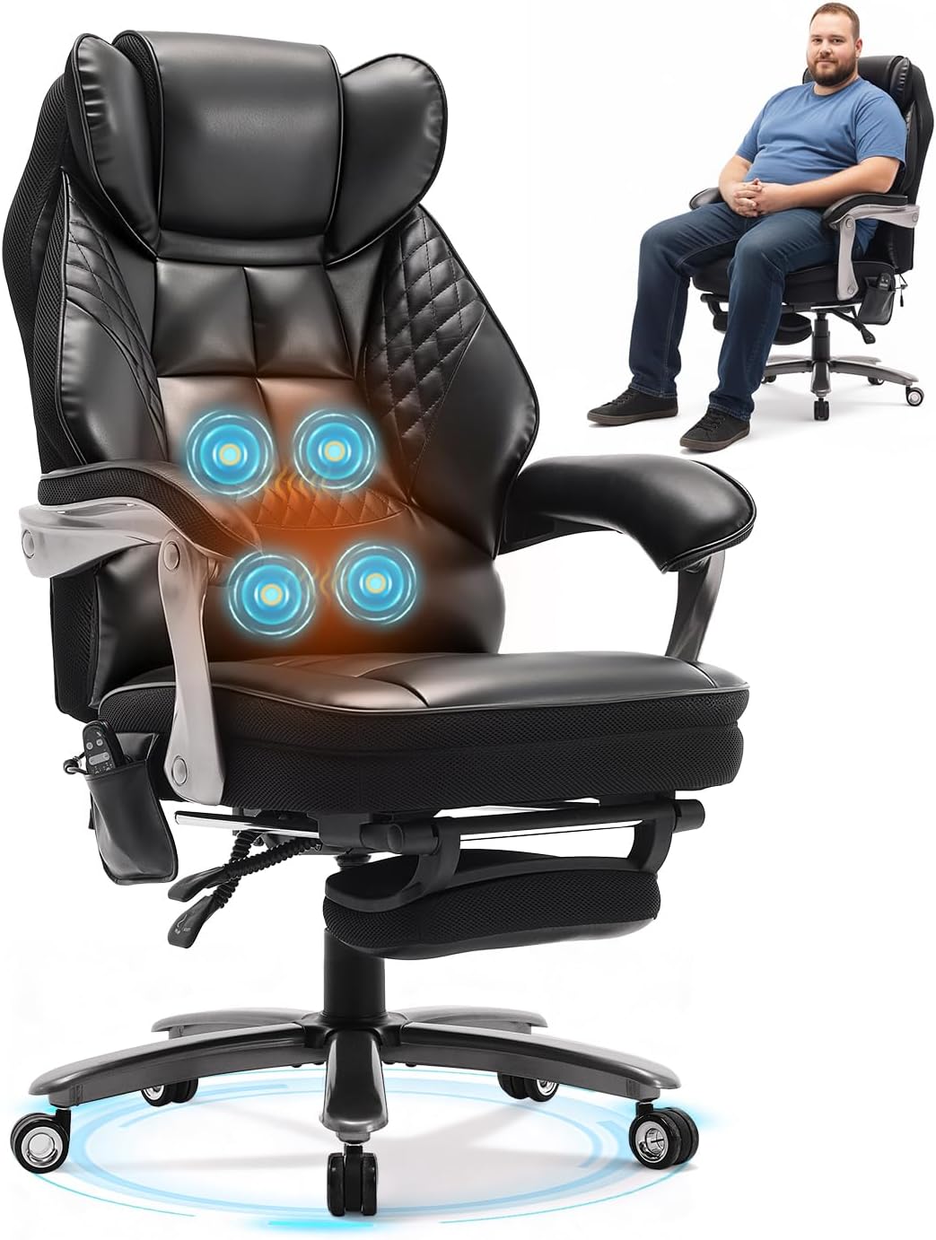 Massage Office Chair with Foot Rest