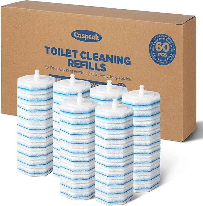 Toilet Wand Refills – 60 Count, 5X Cleaning Power