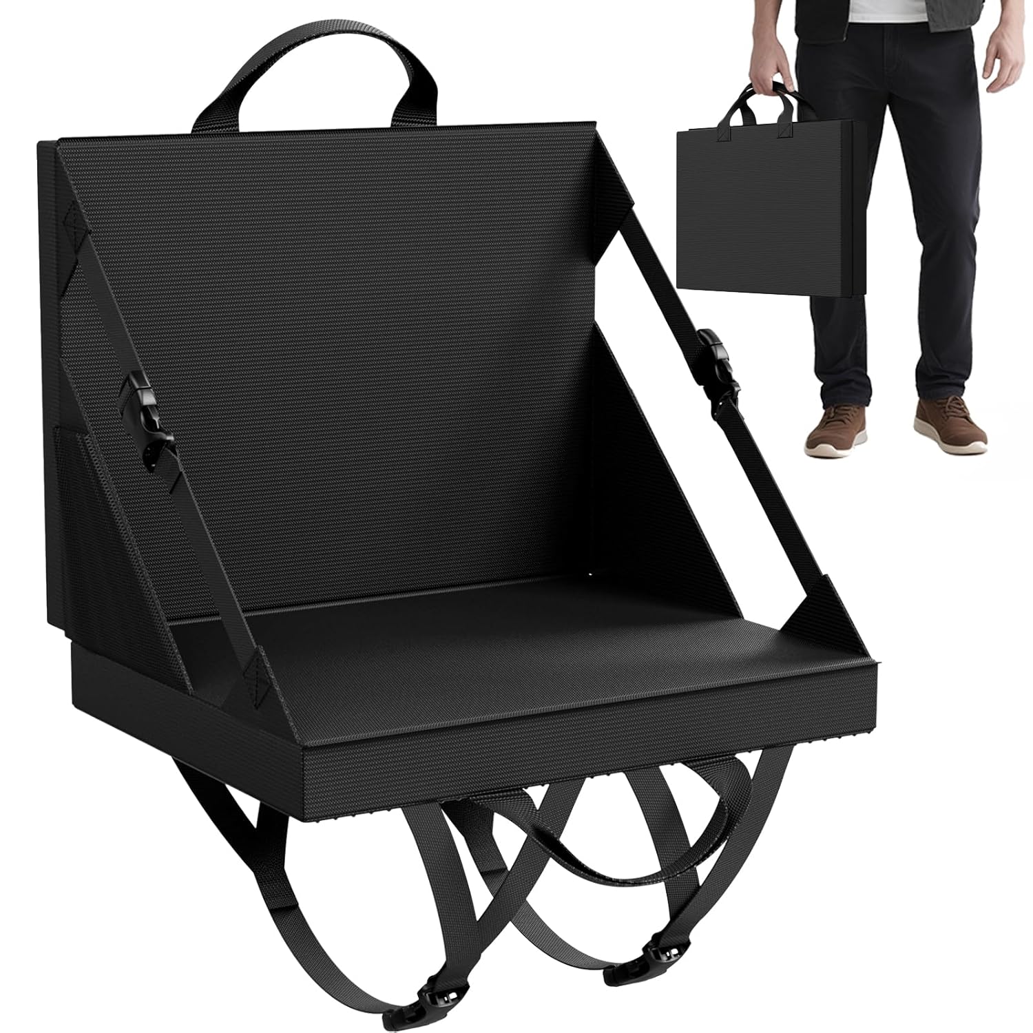 Portable Stadium Seat with Back – Foldable Bleacher Chair for Outdoor Events