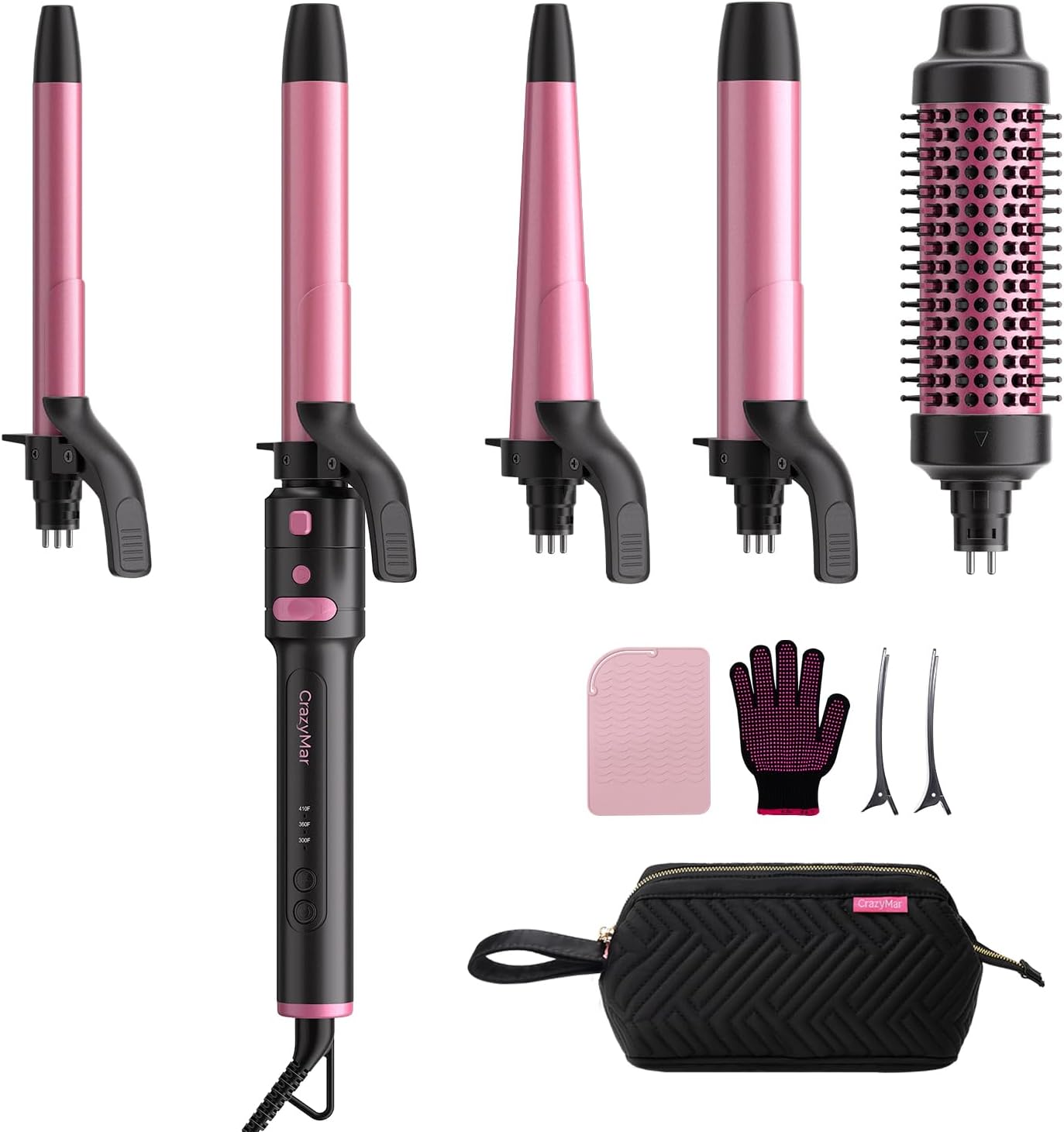 Automatic Rotating Curling Iron – 5 Barrel Set