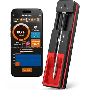 Smart Wireless Meat Thermometer – 6 Sensor Probe