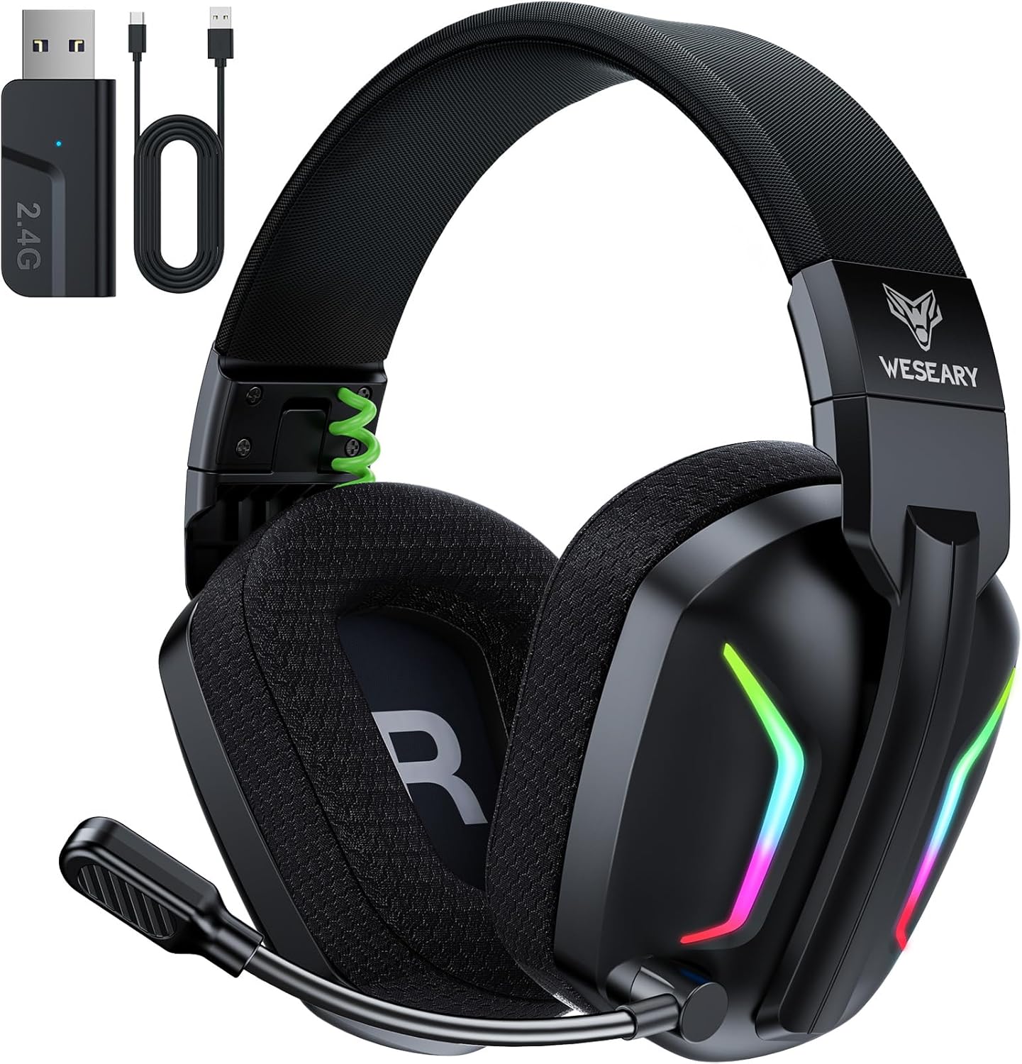 WESEARY Wireless Gaming Headset for PC