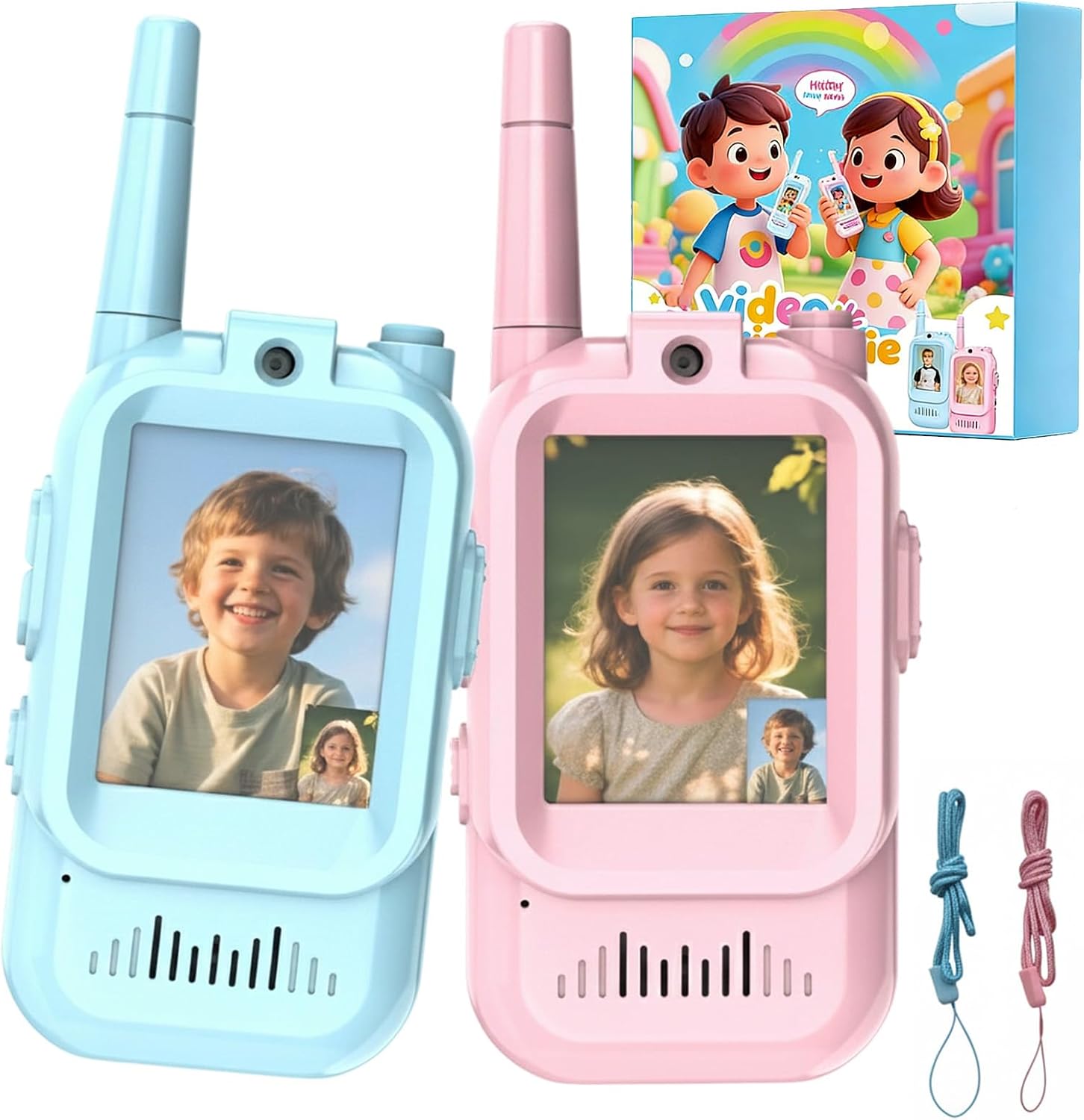 Video Walkie Talkies for Kids – 2 Pack Rechargeable