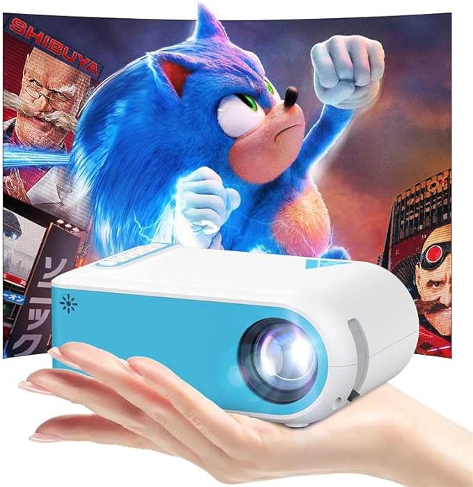 Nasin Mini Projector, 1080P Native & 4K Supported Portable Outdoor