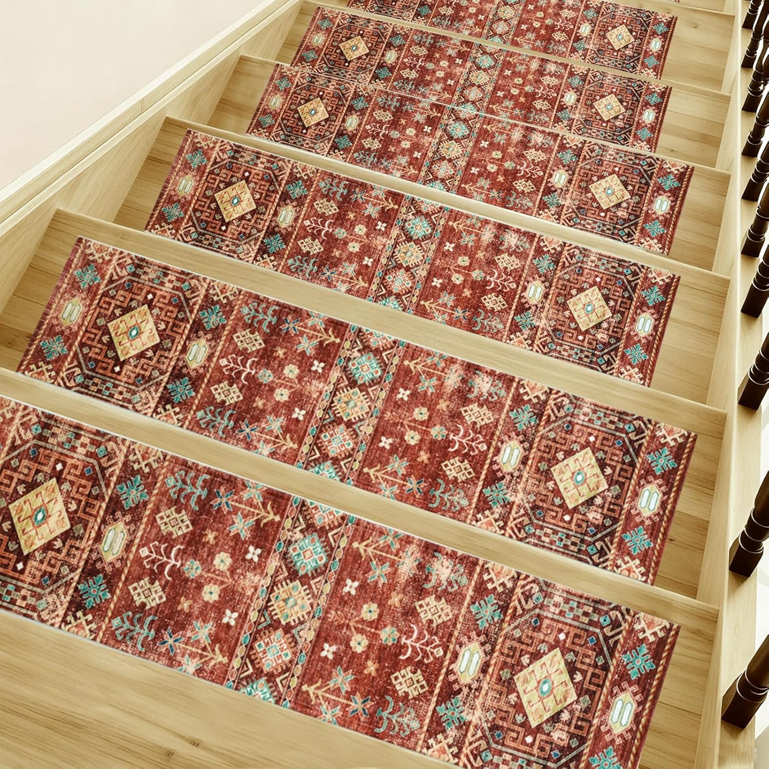 Non Slip Stair Treads for Wooden Steps Indoor