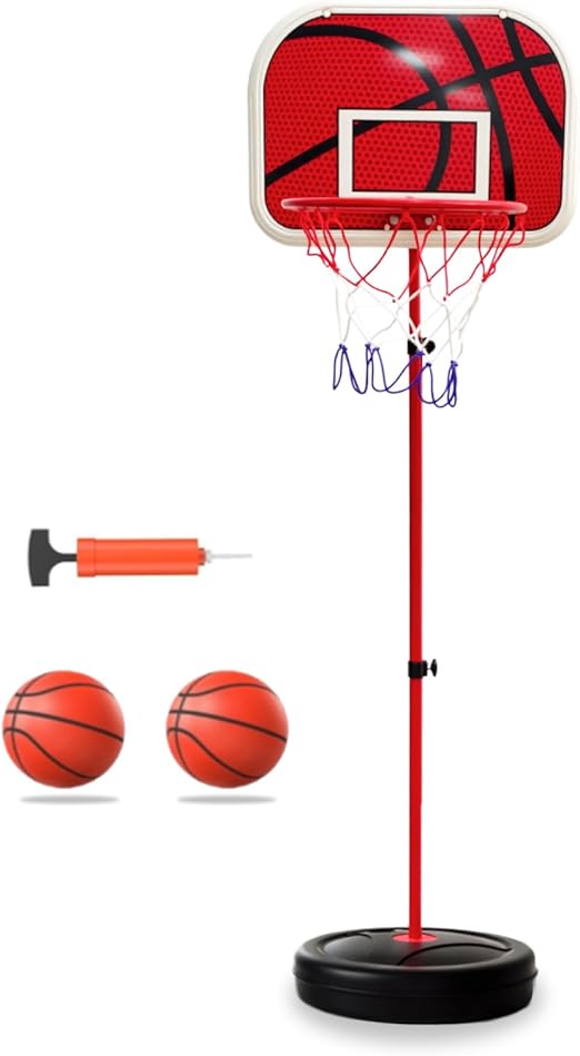 Portable Basketball Hoop with 2 Balls & Pump