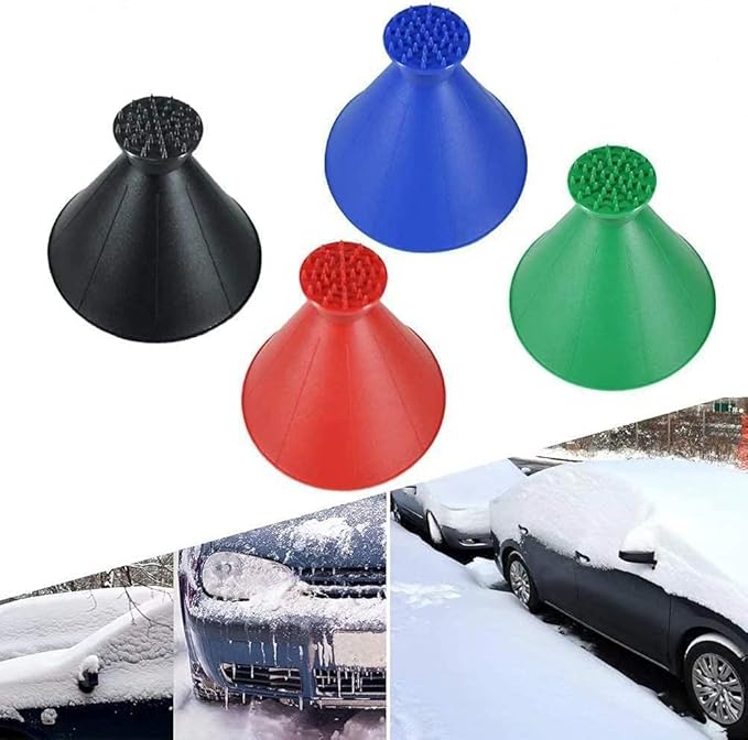 Cone‑Shaped Windshield Ice Scraper – 4‑Pack, Snow Removal Tool
