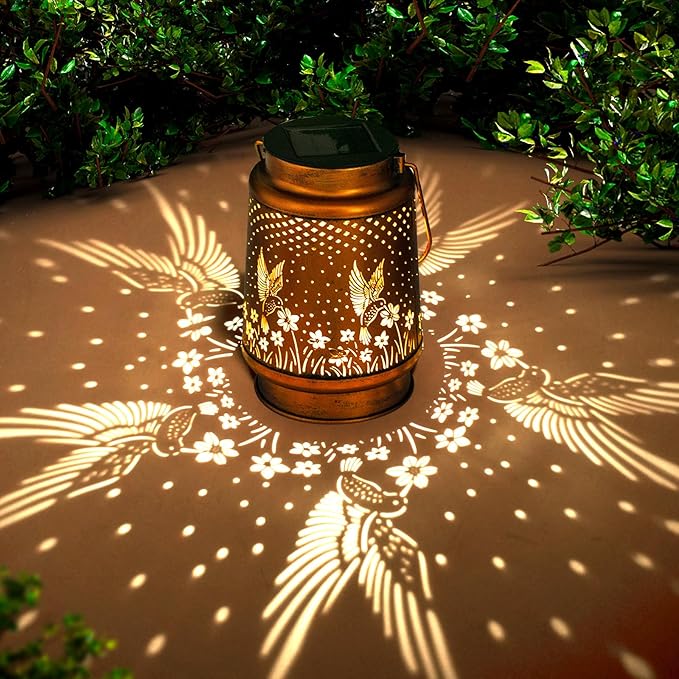 Solar Hummingbird Lantern – Outdoor Garden Light
