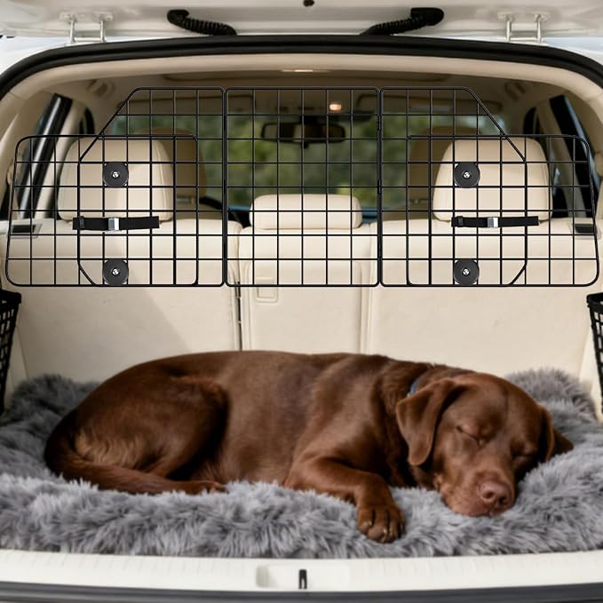 Adjustable Dog Car Barrier – Foldable SUV Pet Gate