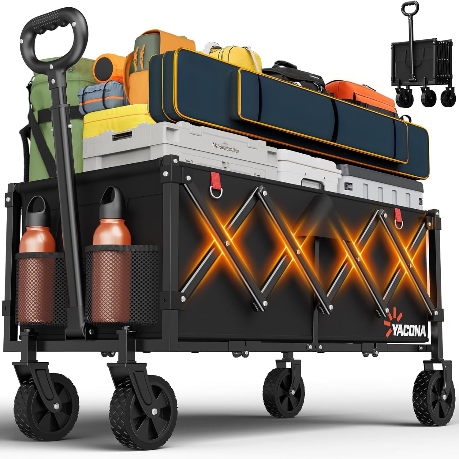 35″ Heavy-Duty Folding Wagon – 360LBS Capacity