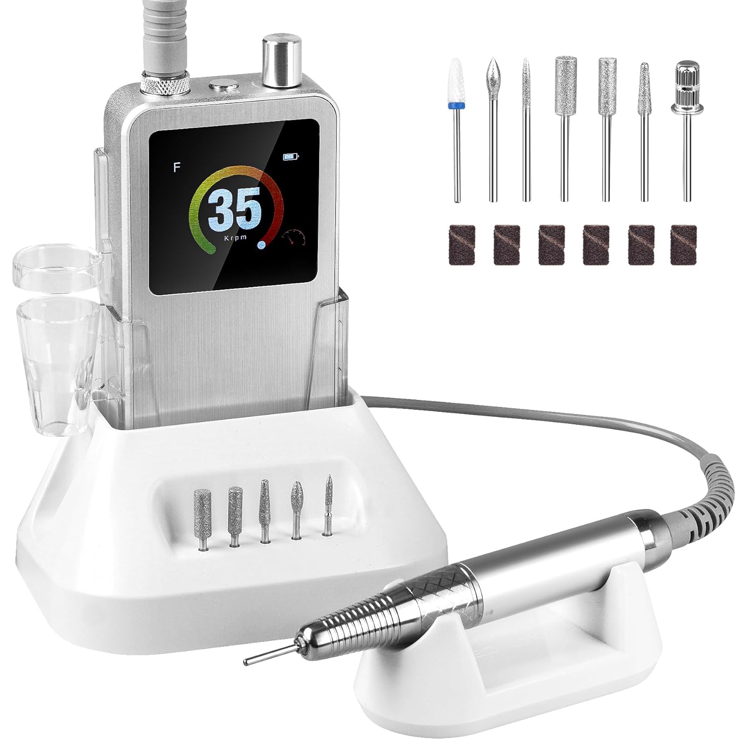 Professional Cordless Nail Drill – 35,000RPM Brushless, Rechargeable