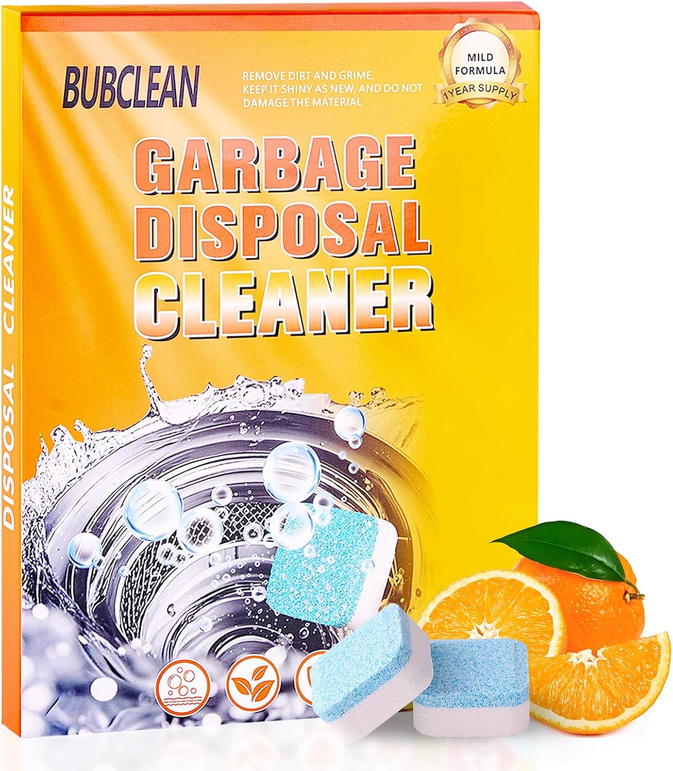 Ultra‑Strength Garbage Disposal Cleaner Tablets – 24 Pack Fresh Citrus Foam