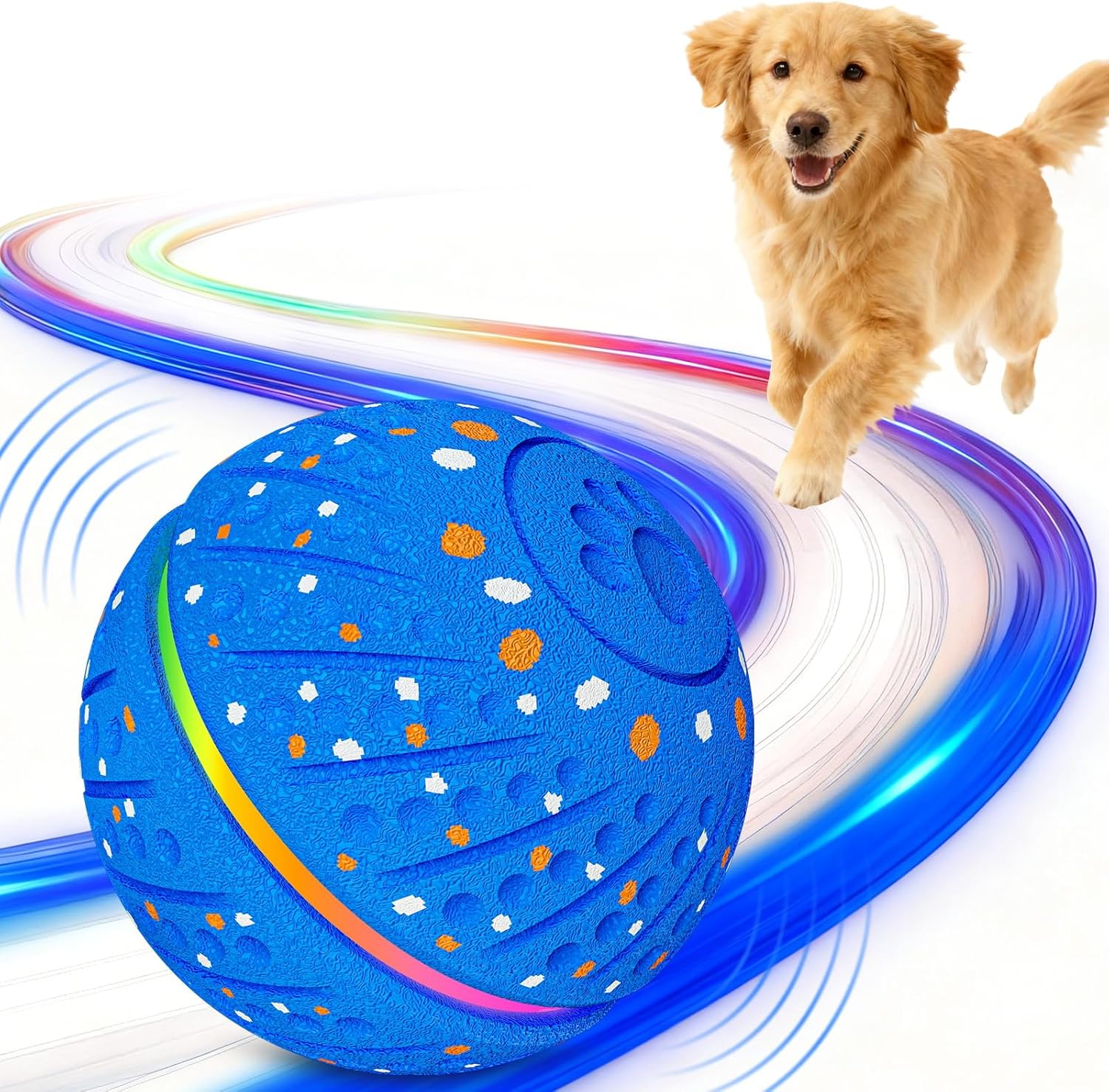 Smart Moving Dog Ball Toy – Auto Rolling with Lights