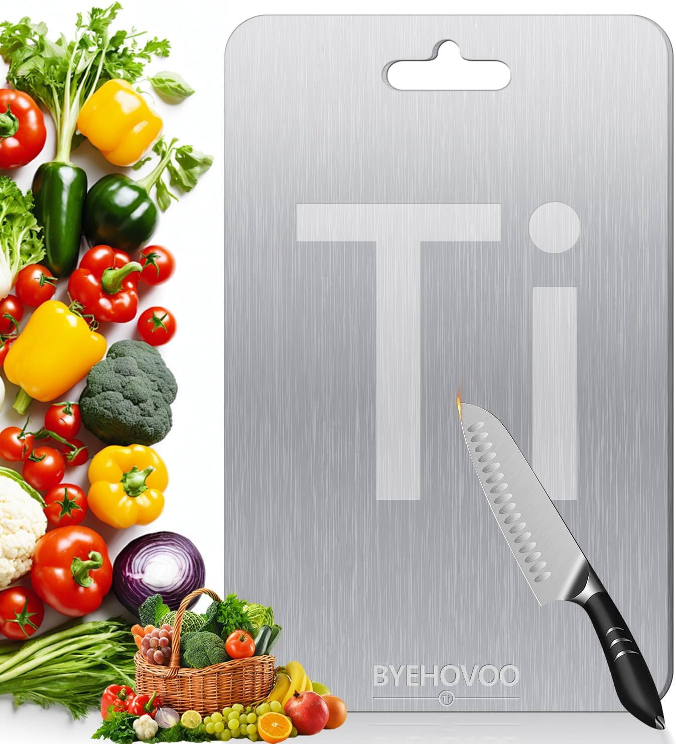 Titanium Cutting Board – Non-Porous & Dishwasher Safe