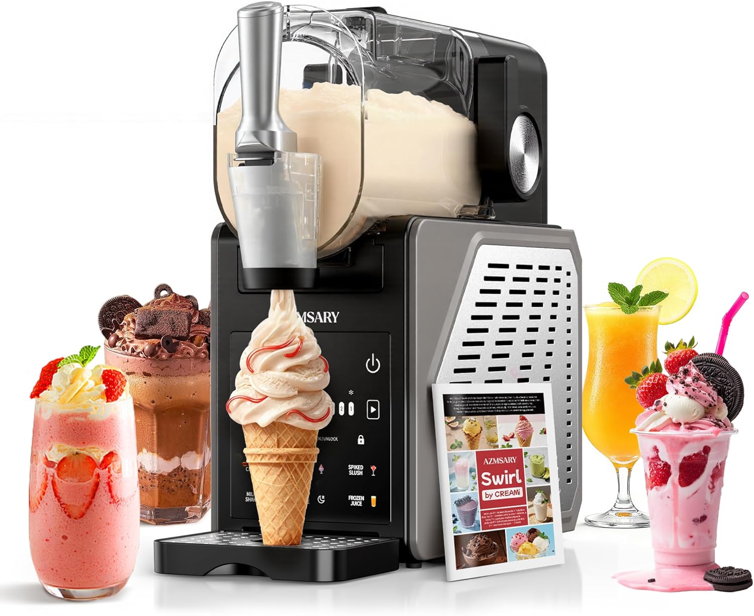Slushie & Ice Cream Maker – 6 Preset Programs, No Ice Needed