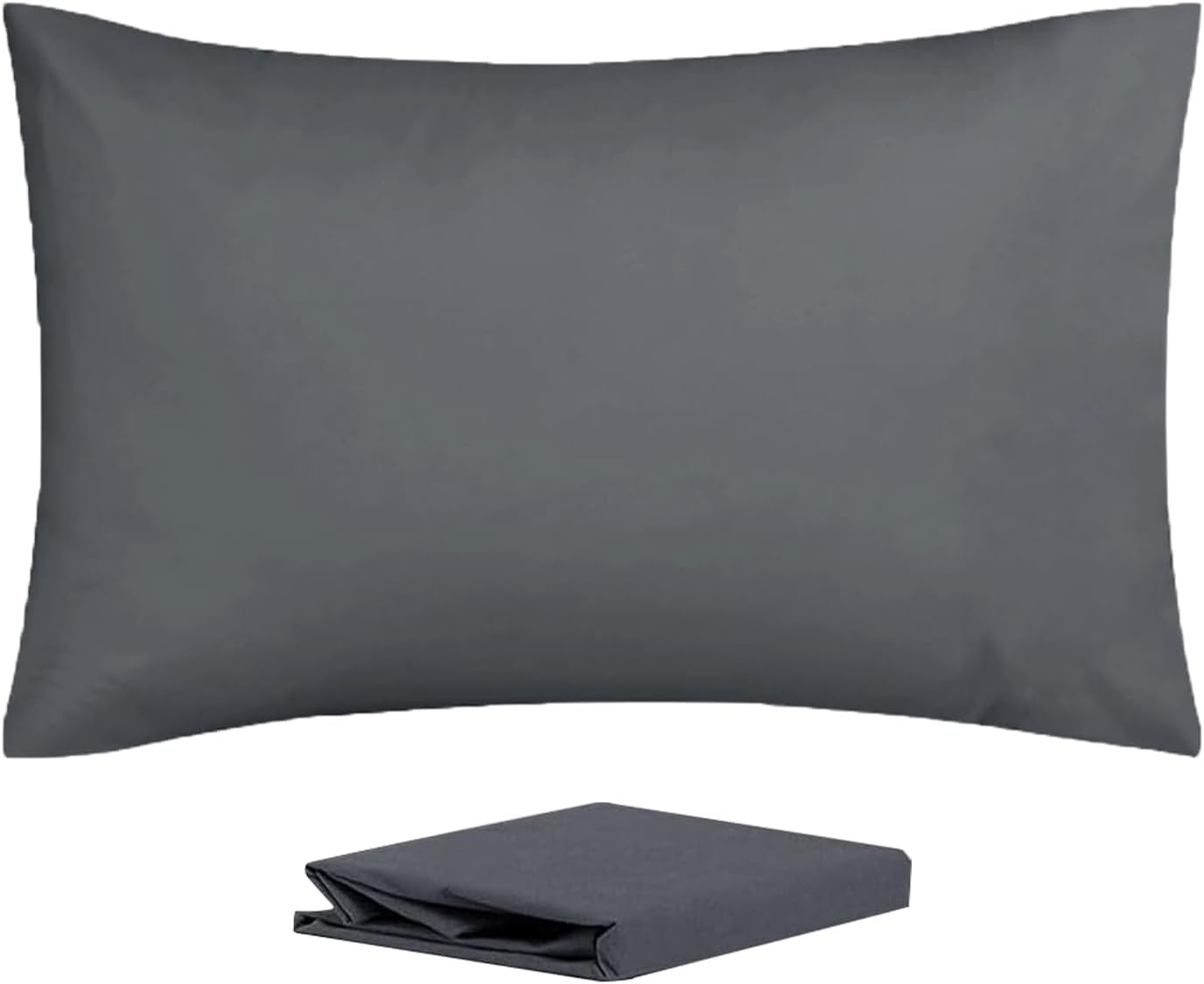 Queen Pillowcase – Dark Gray, Envelope Closure, 20×30 Inches