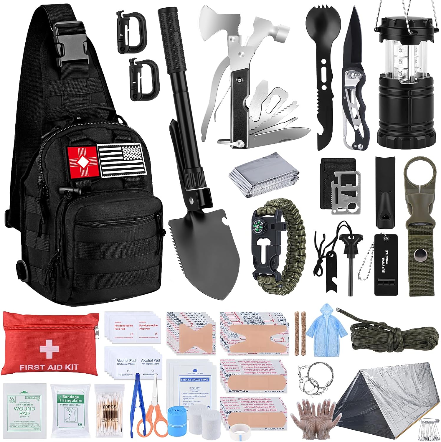 251-Piece Survival Kit with Trauma First Aid