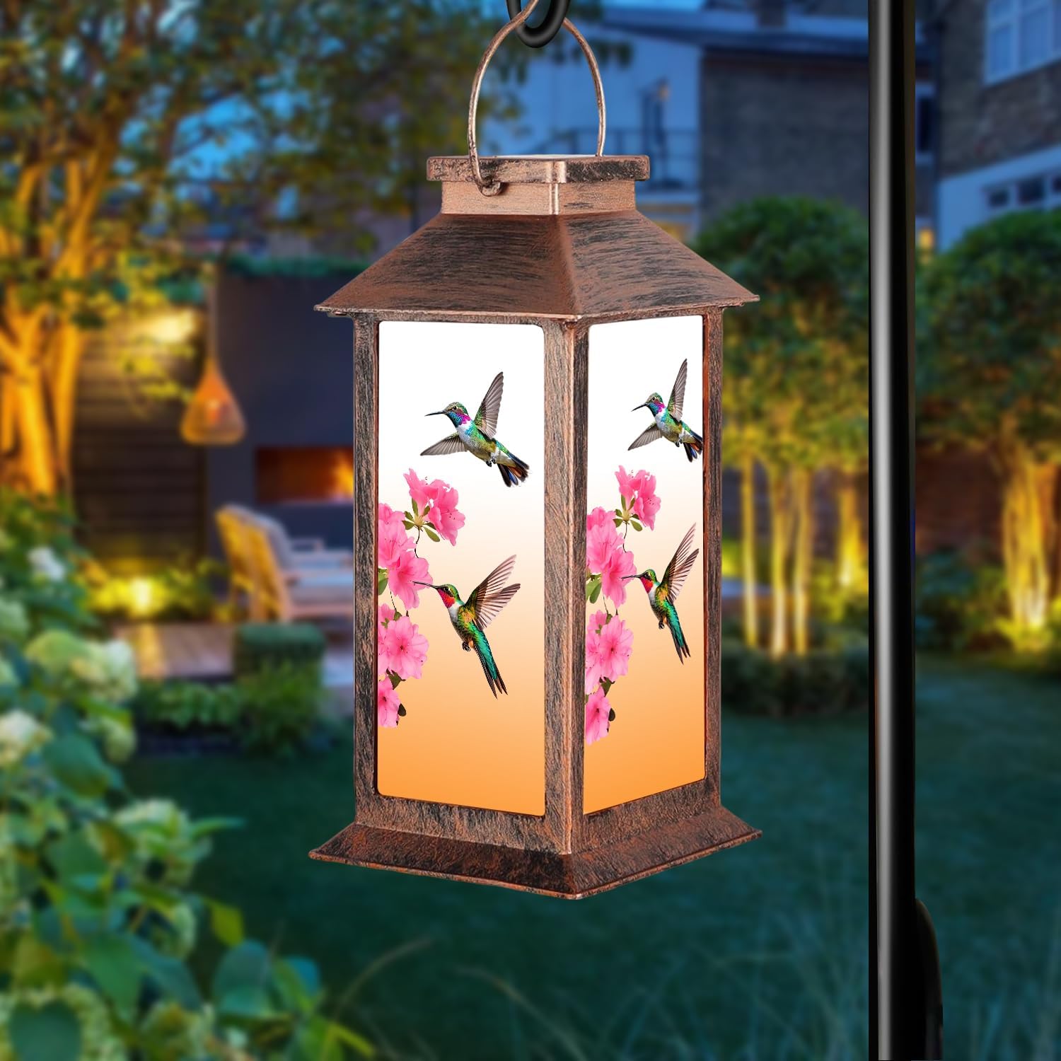 Hummingbird Solar Lanterns – Outdoor Hanging Garden Lights