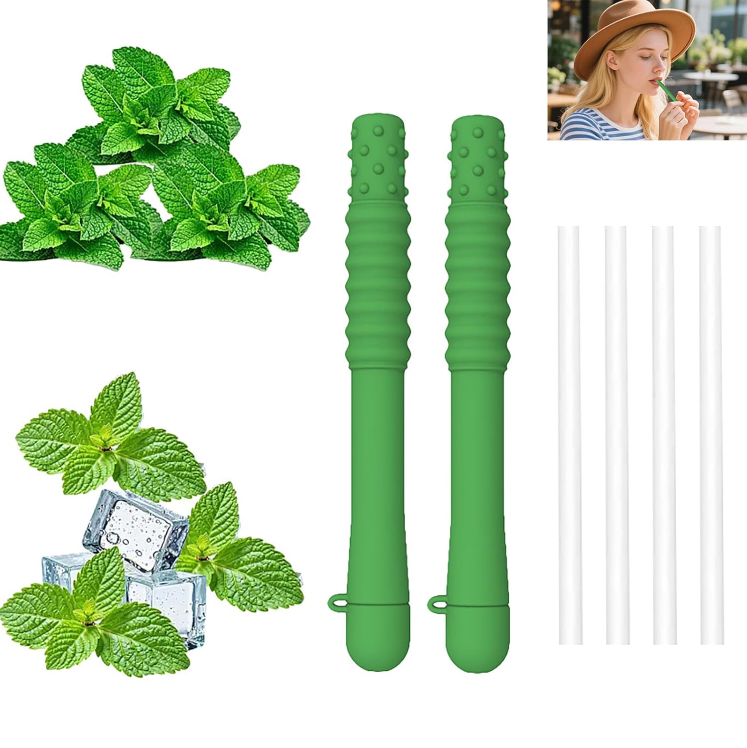 Chewable Essential Oil Breath Sticks – Mint Flavor