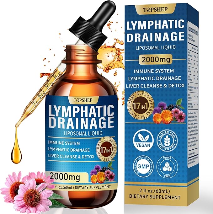 Liposomal Lymphatic Drainage Drops – 2000mg Lymph Cleanse & Liver Detox Support