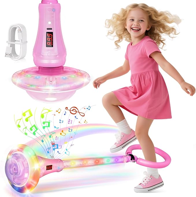 Juman Skip Ball for Kids – Jumping Hoop Ball with Adjustable Rope