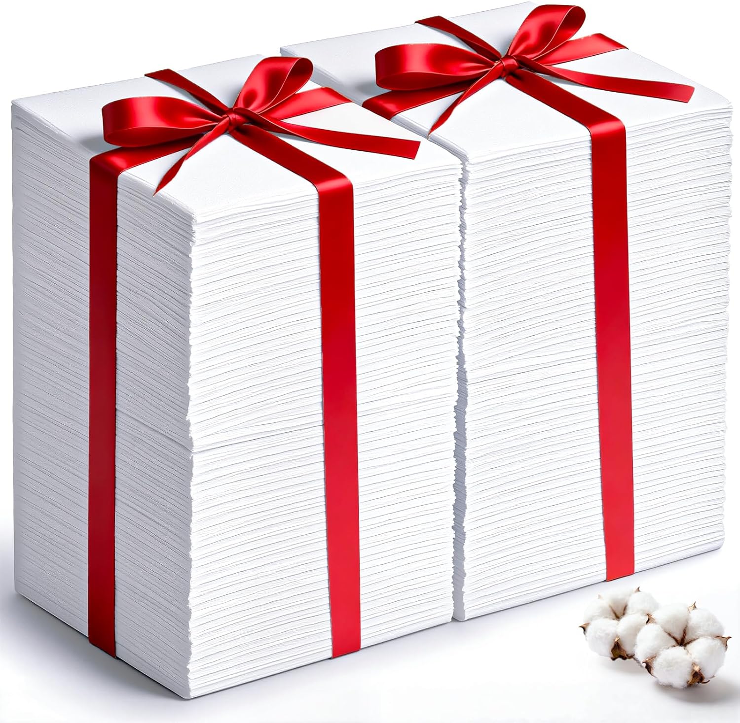 100‑Piece Cotton Fabric Squares – 7×7 inches, White