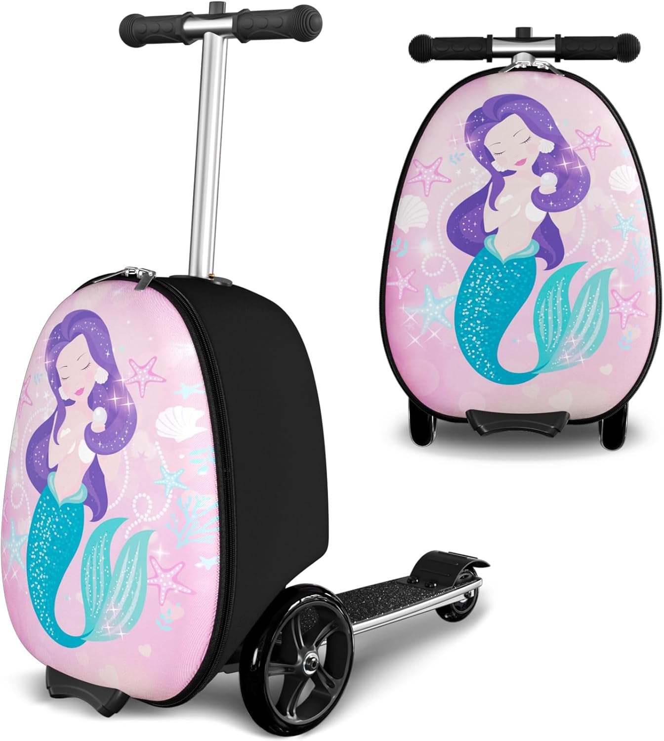 Scooter Suitcase for Kids 5-12 – 2 in 1 Ride On Luggage