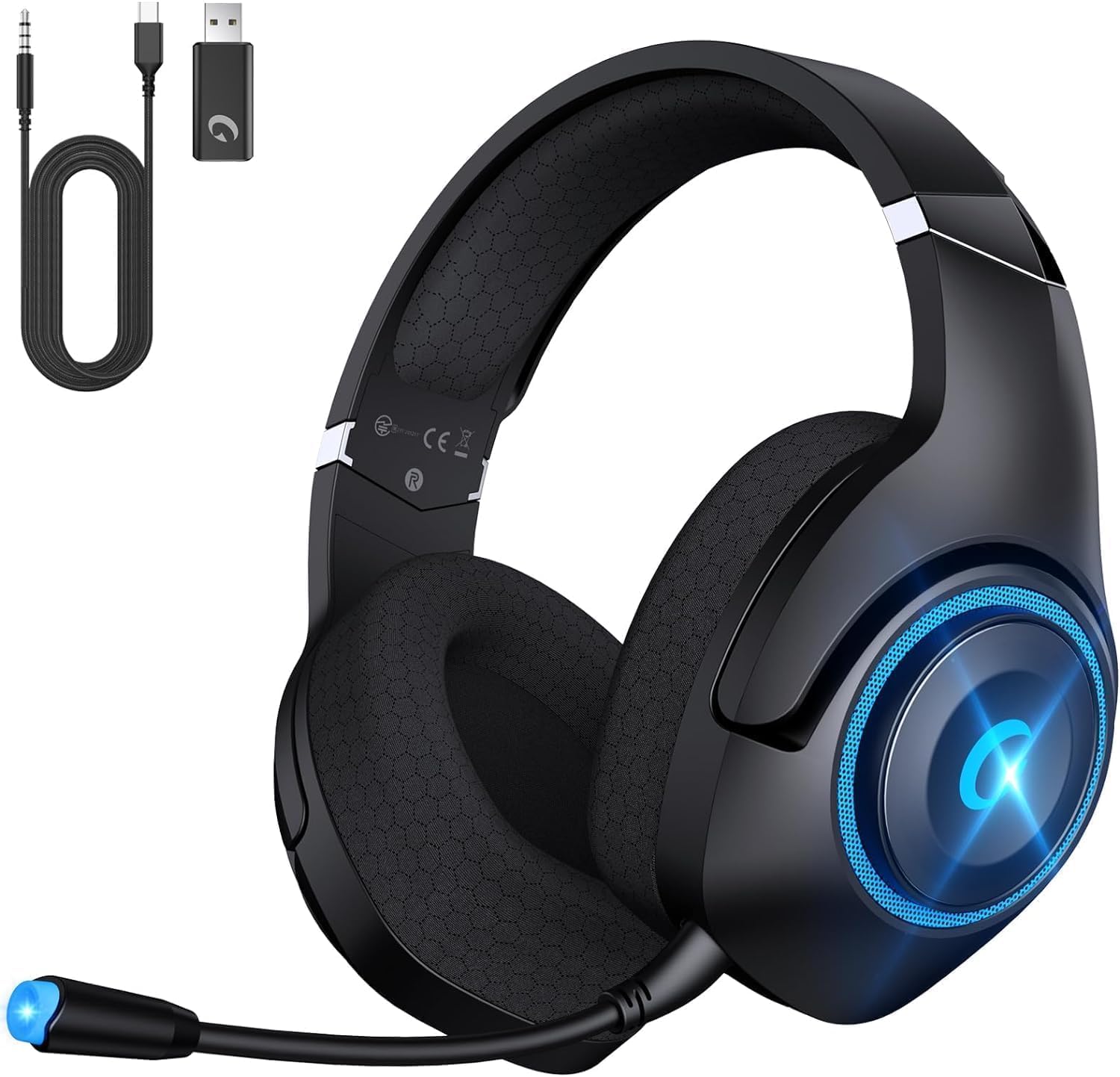 KAPEYDESI Wireless Midnight Blue Gaming Headset