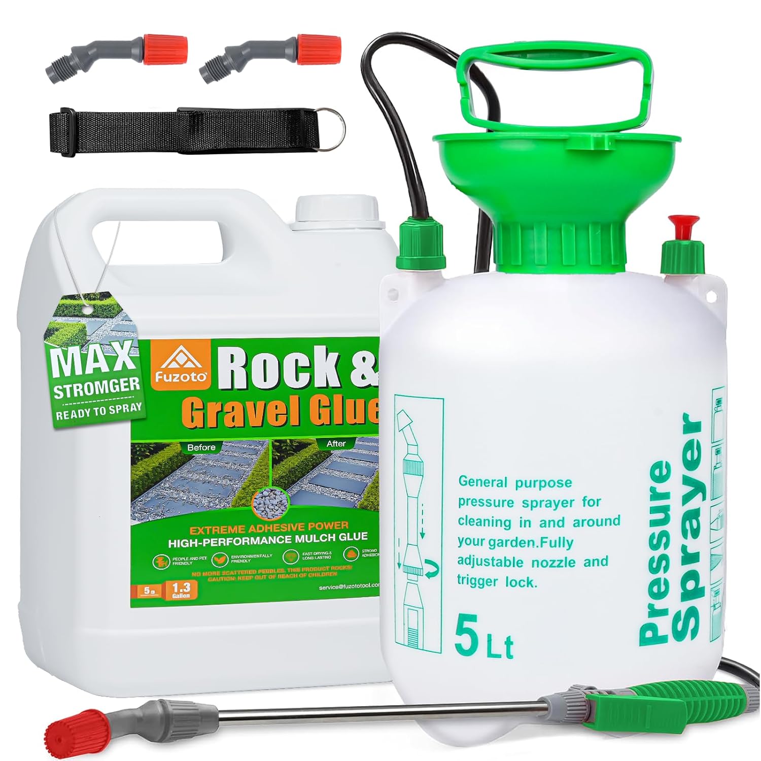 Rock & Mulch Glue – 1.3 Gallon with Sprayer