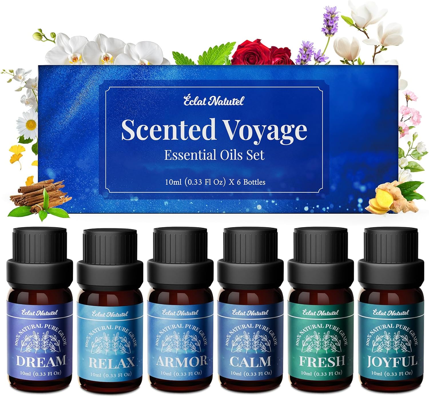 6 Premium Essential Oils Set – Blended for Diffusers, Candles & Soap