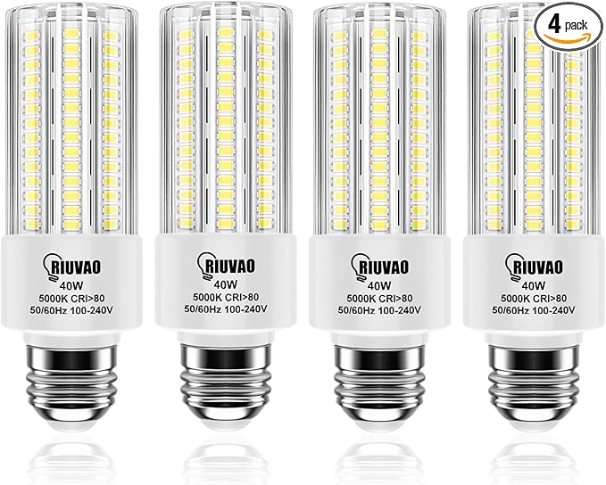 4pcs LED Light Bulb 5000LM 300W Equivalent