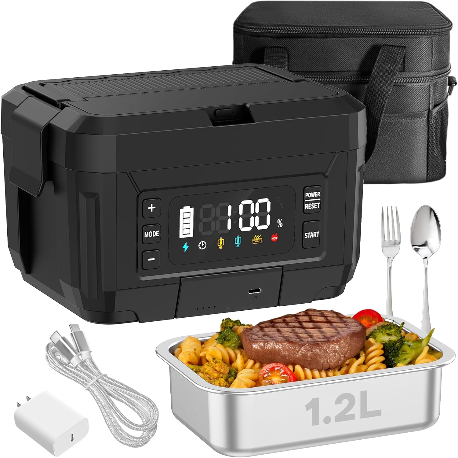 Cordless Electric Lunch Box for Adults
