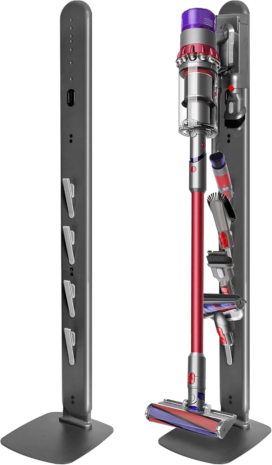 Dyson Vacuum Stand – Sturdy Metal Storage with Hidden Cord