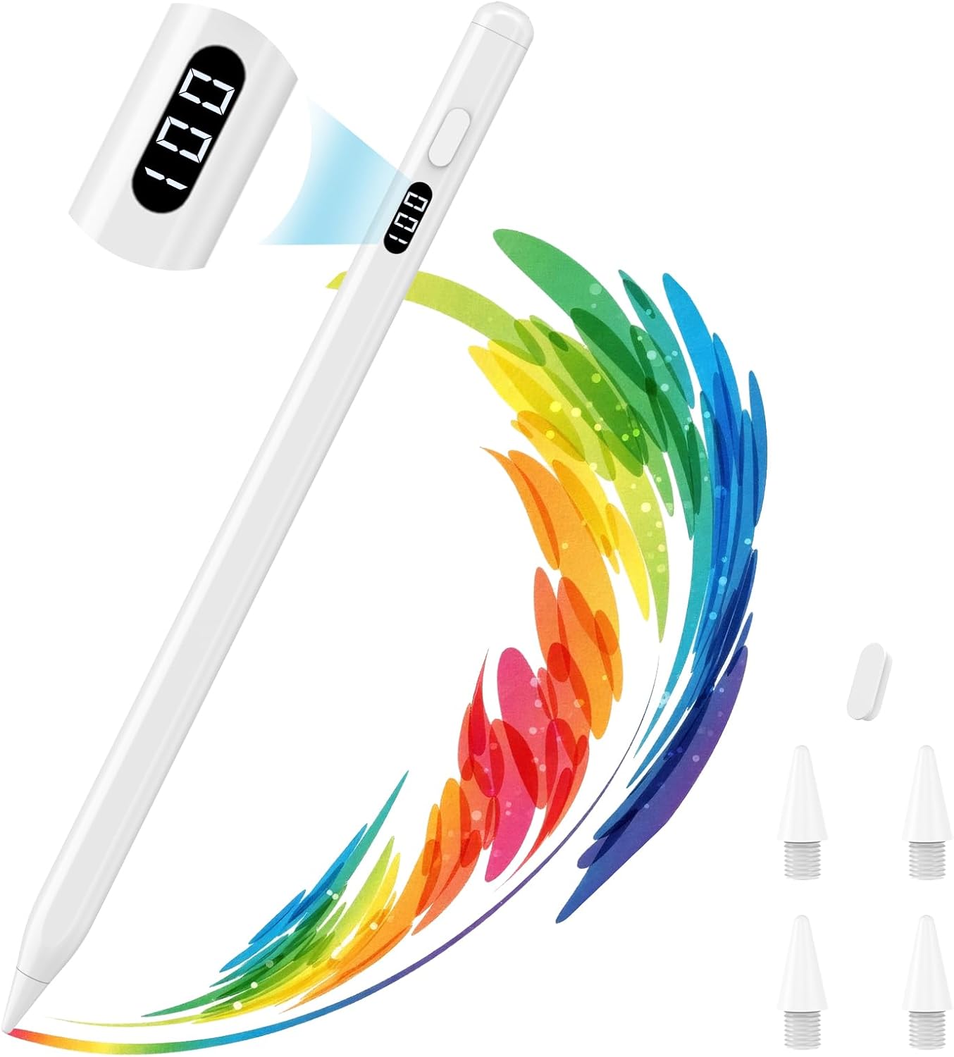 MoKo iPad Stylus Pen – USB-C Pencil with LED Display