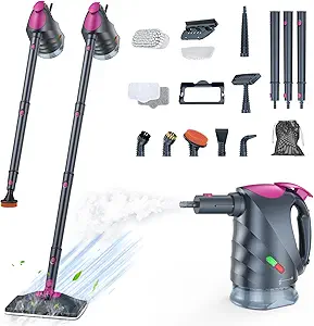 ScrubWiz 10‑in‑1 Steam Cleaner – Detachable Handheld & Steam Mop