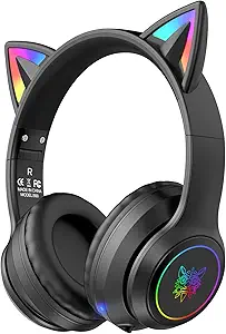 Cat Ear Bluetooth Headphones LED