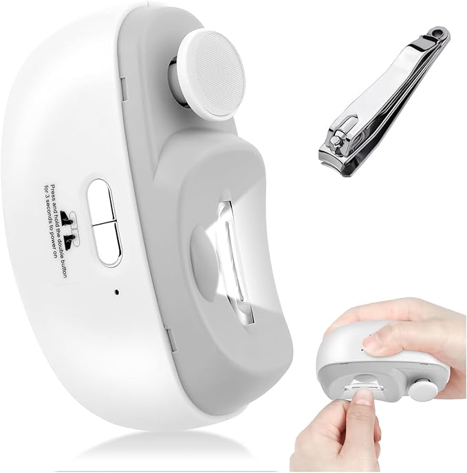Electric Nail Clipper Polishing LED