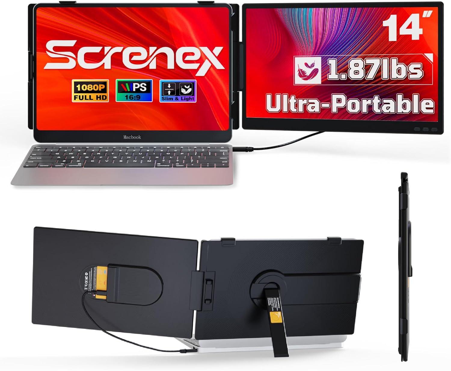 Ultra-Thin Portable Dual Monitor