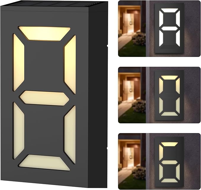 Solar Powered Illuminated House Numbers