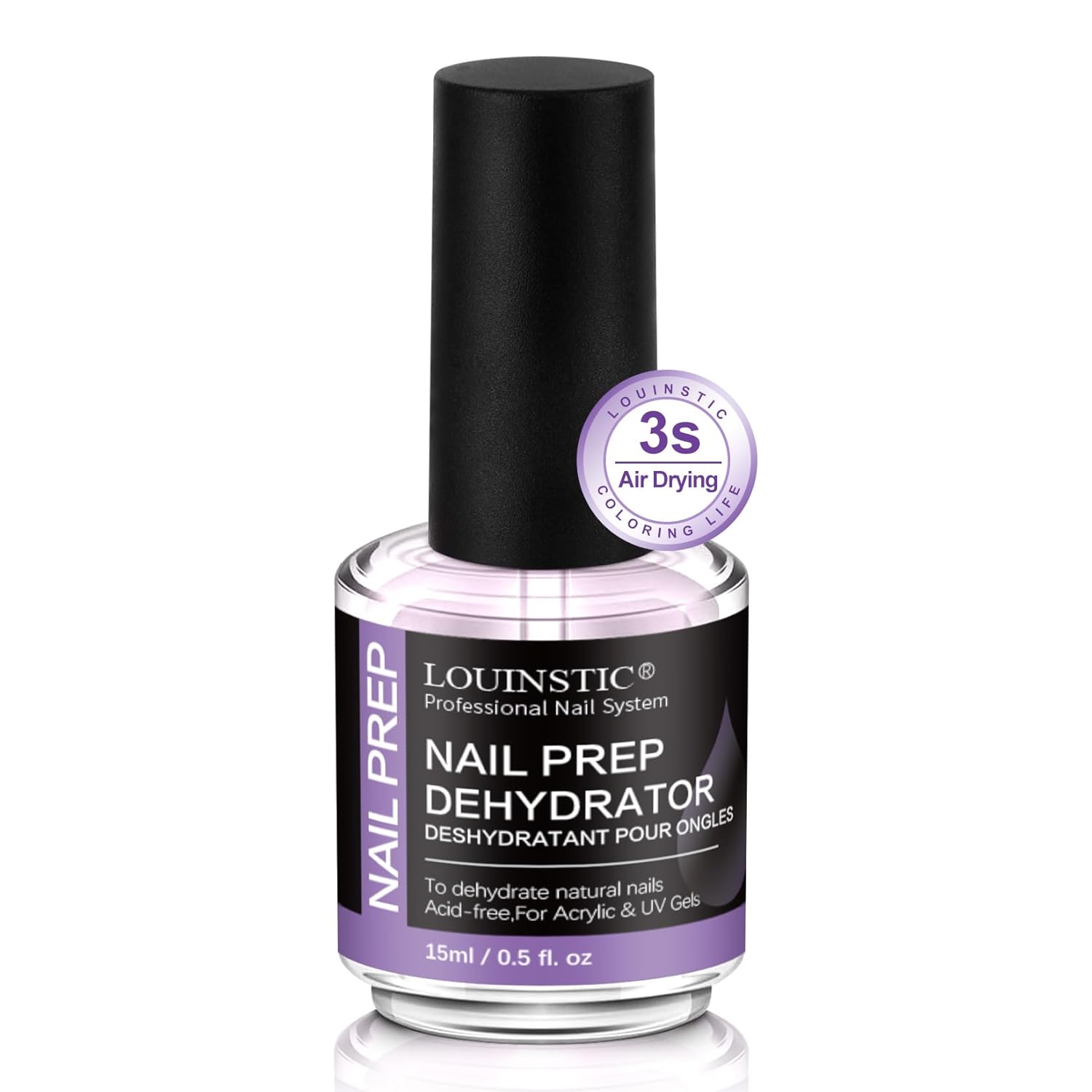 LOUINSTIC Acid‑Free Nail Dehydrator – Fast Air‑Dry Prep