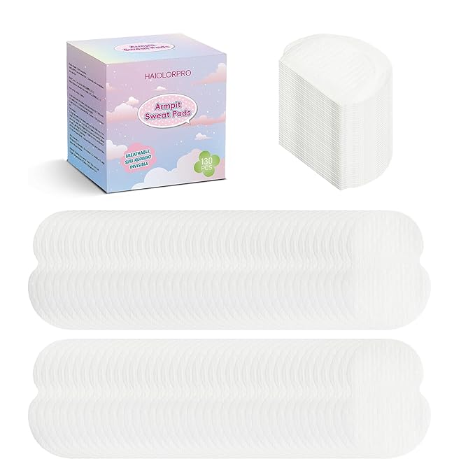 HAIOLORPRO Armpit Sweat Pads – 130PCS Disposable & Invisible