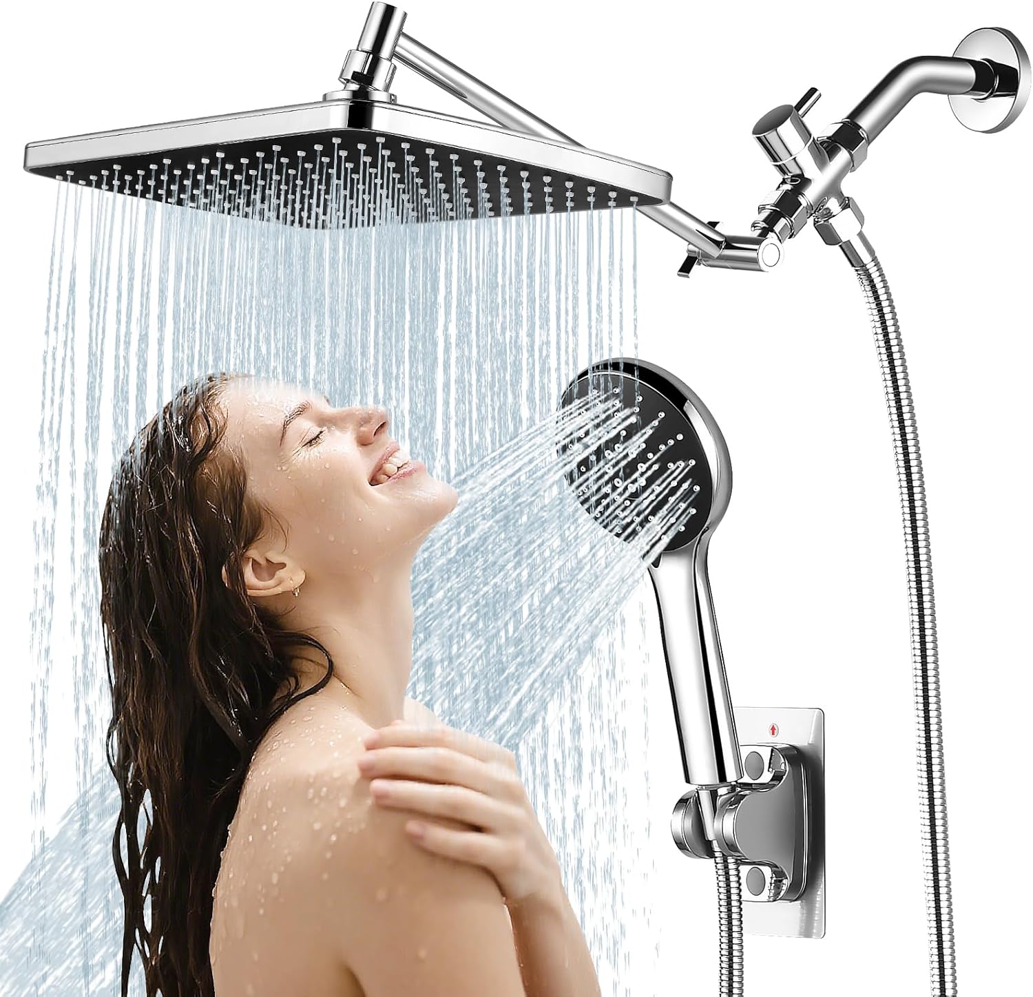 RNDIOZD Shower Head Combo – 11.8” Rain Shower + Handheld Spray