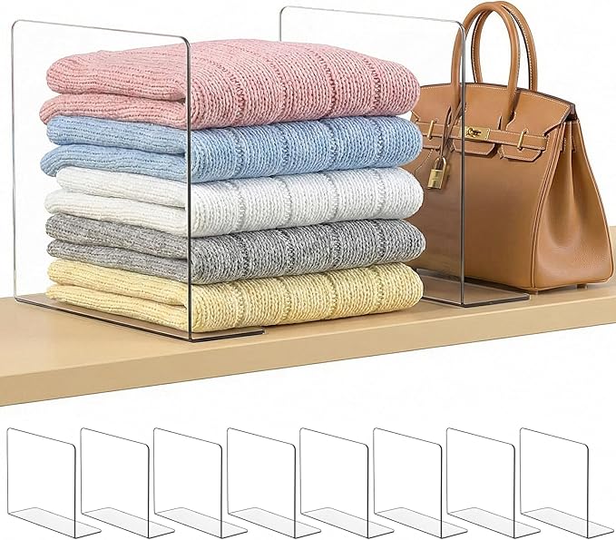 Acrylic Closet Shelf Dividers 10″