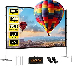 Portable 100 Inch Projector Screen