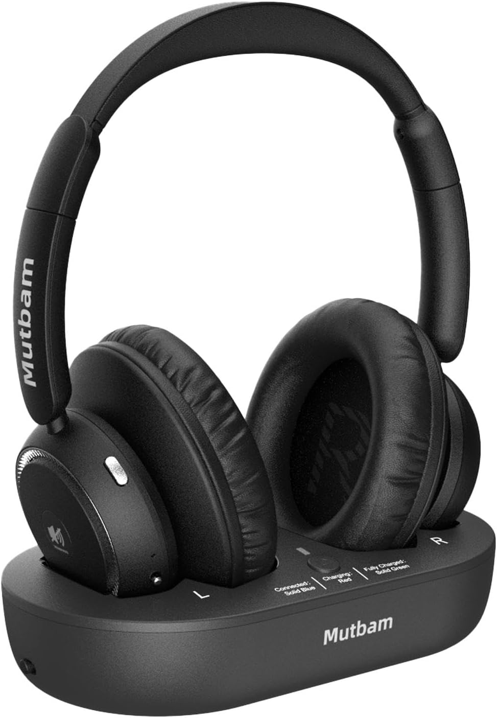 TV Headphones Wireless for Seniors – with Transmitter & Charging Base
