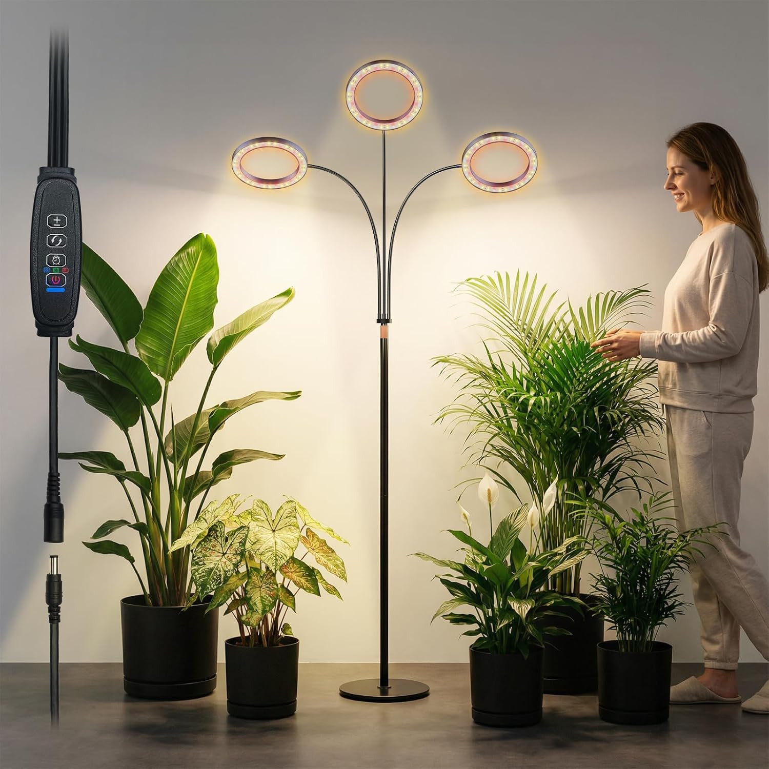 Three Head Adjustable Grow Light