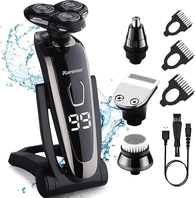 Electric Razor for Men Rechargeable Rotary Shaver