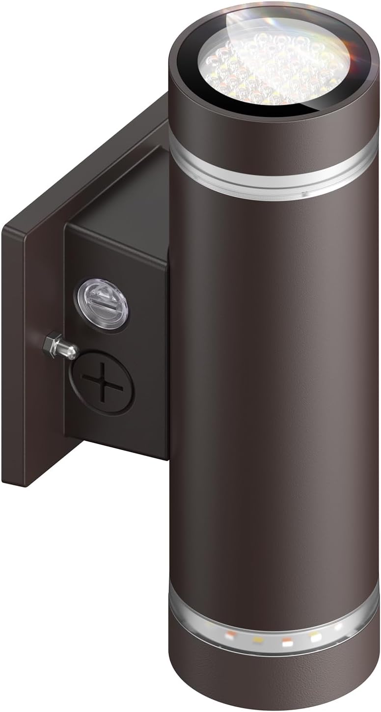 Dusk to Dawn Outdoor Up Down Wall Light Adjustable