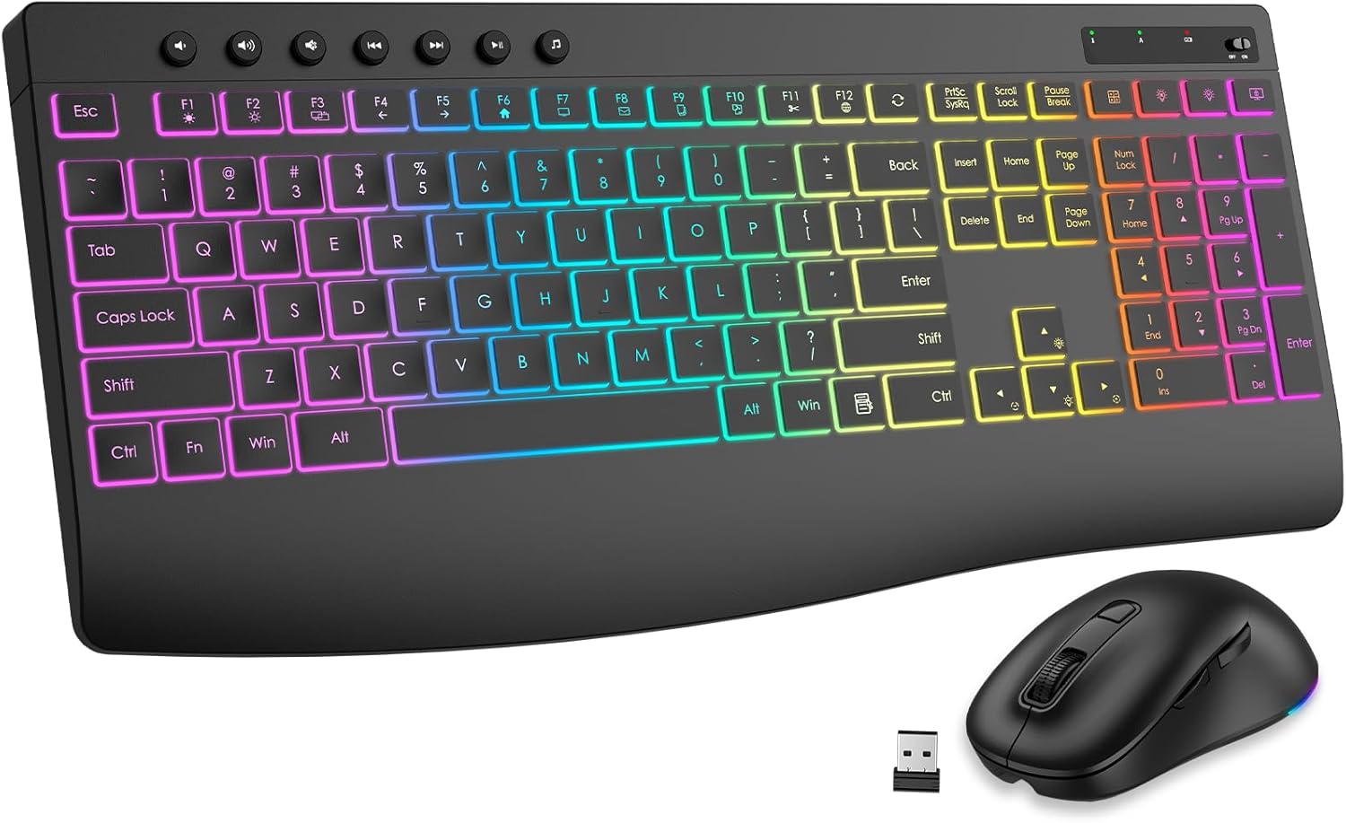 Wireless Keyboard Mouse Combo Backlit 4000mAh